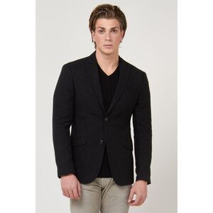 Gas Black Polyester Men's Blazer